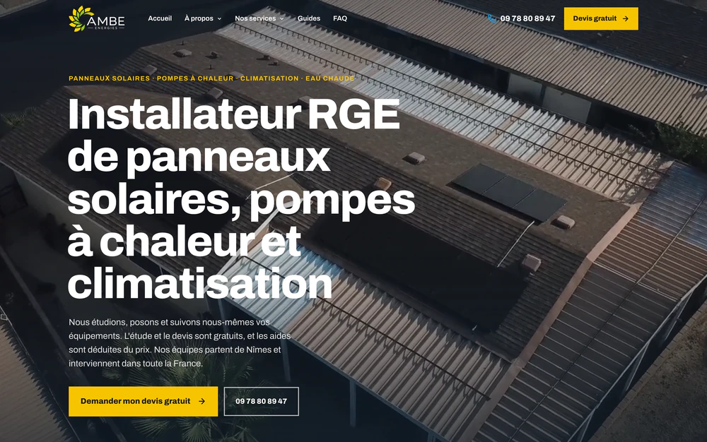 Aperçu du site AMB Énergies