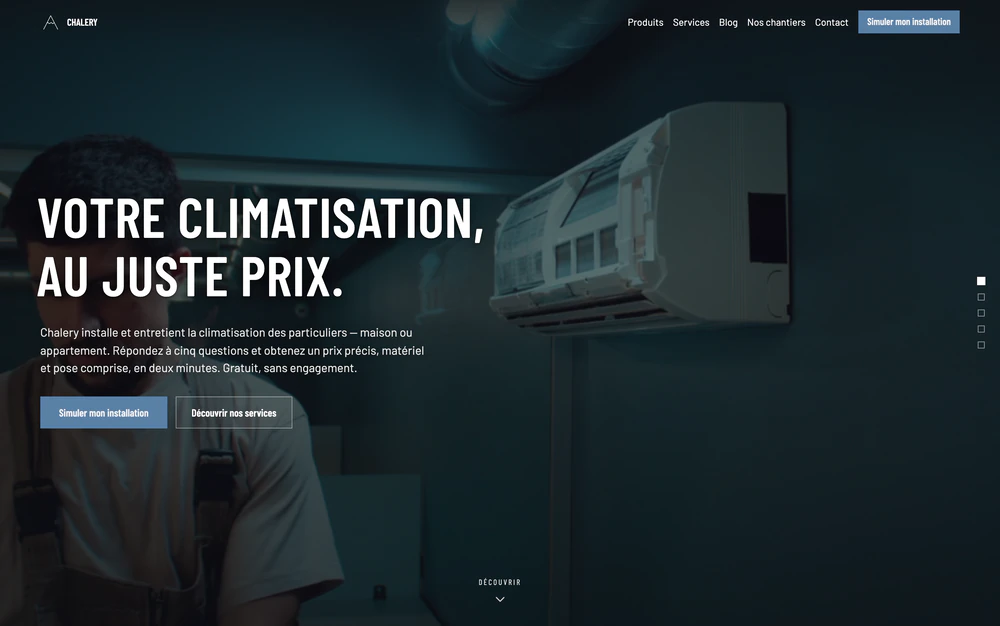 Aperçu du site Chalery