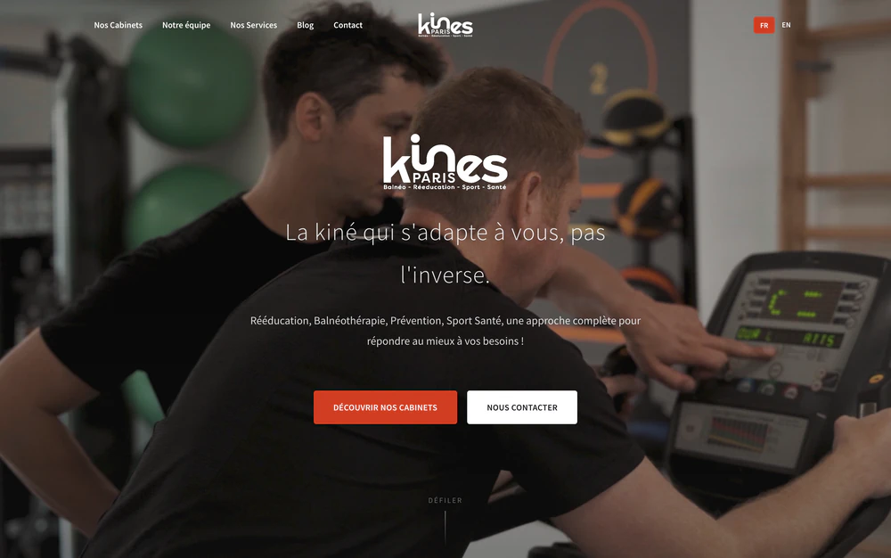 Aperçu du site Kinés Paris & Maison du Peps